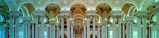 Columns in the Great Hall, Library of Congress Thomas Jefferson Building, Washington, D.C.