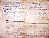 on the back of the fragment Jefferson penciled a description of a Philadelpphia horse stable for use at Monticello. The marks at the bottom of the page are bleed-through from the compositional fragment