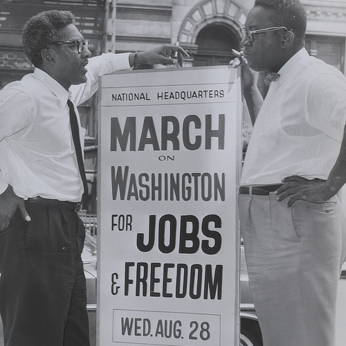 March on Washington organizers Bayard Rustin and Cleveland Robinson