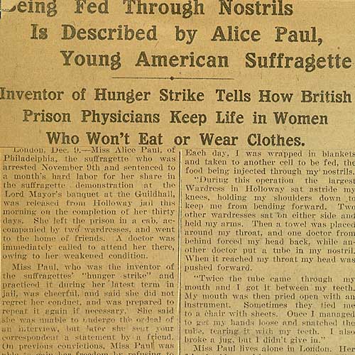 Alice Paul Describes Force Feeding