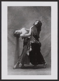 portrait of two dancers standing
