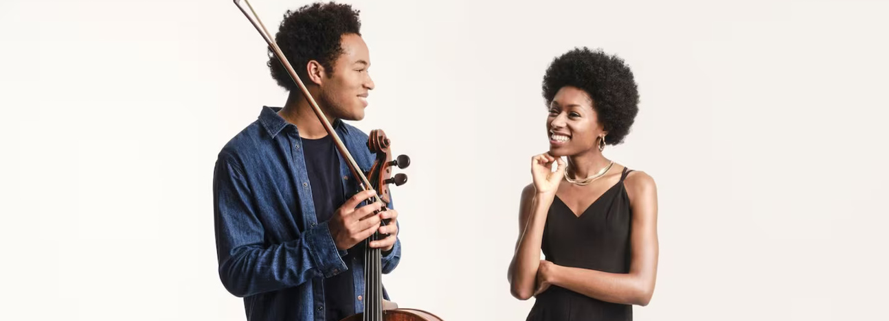 two musicians in coversation