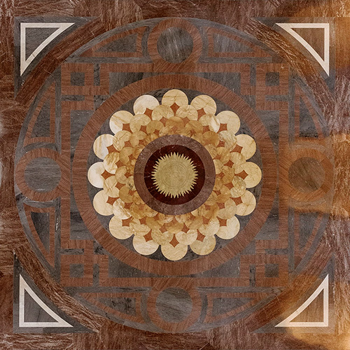 Compass rose on the floor of the Great Hall